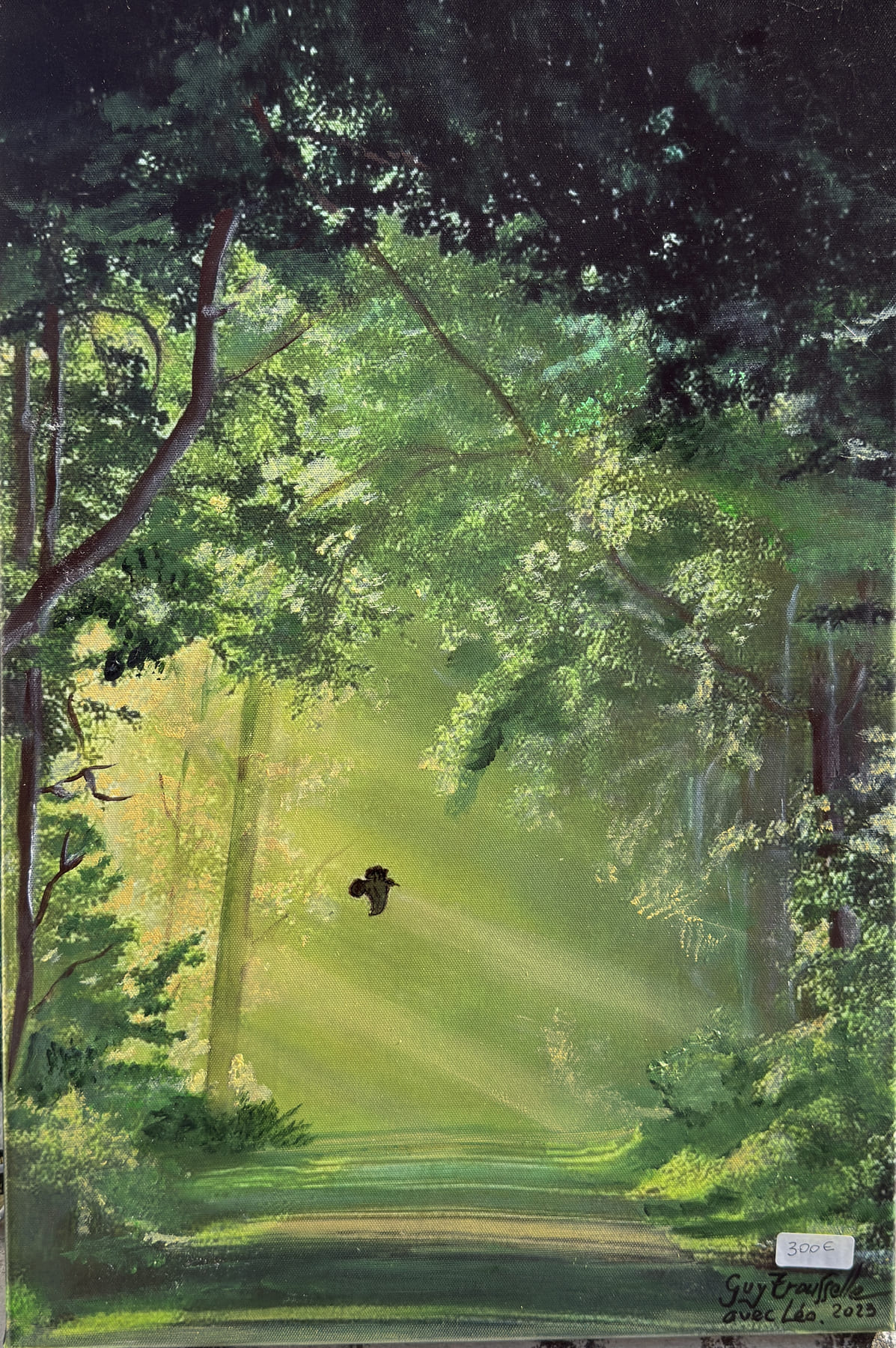 Clair de jour au bois de Lourdes — œuvre de Guy Trousselle