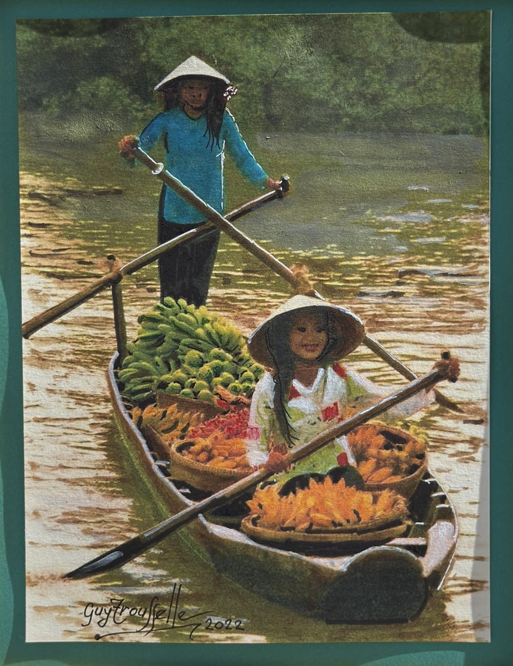 Vers le marché Vietnam — œuvre de Guy Trousselle