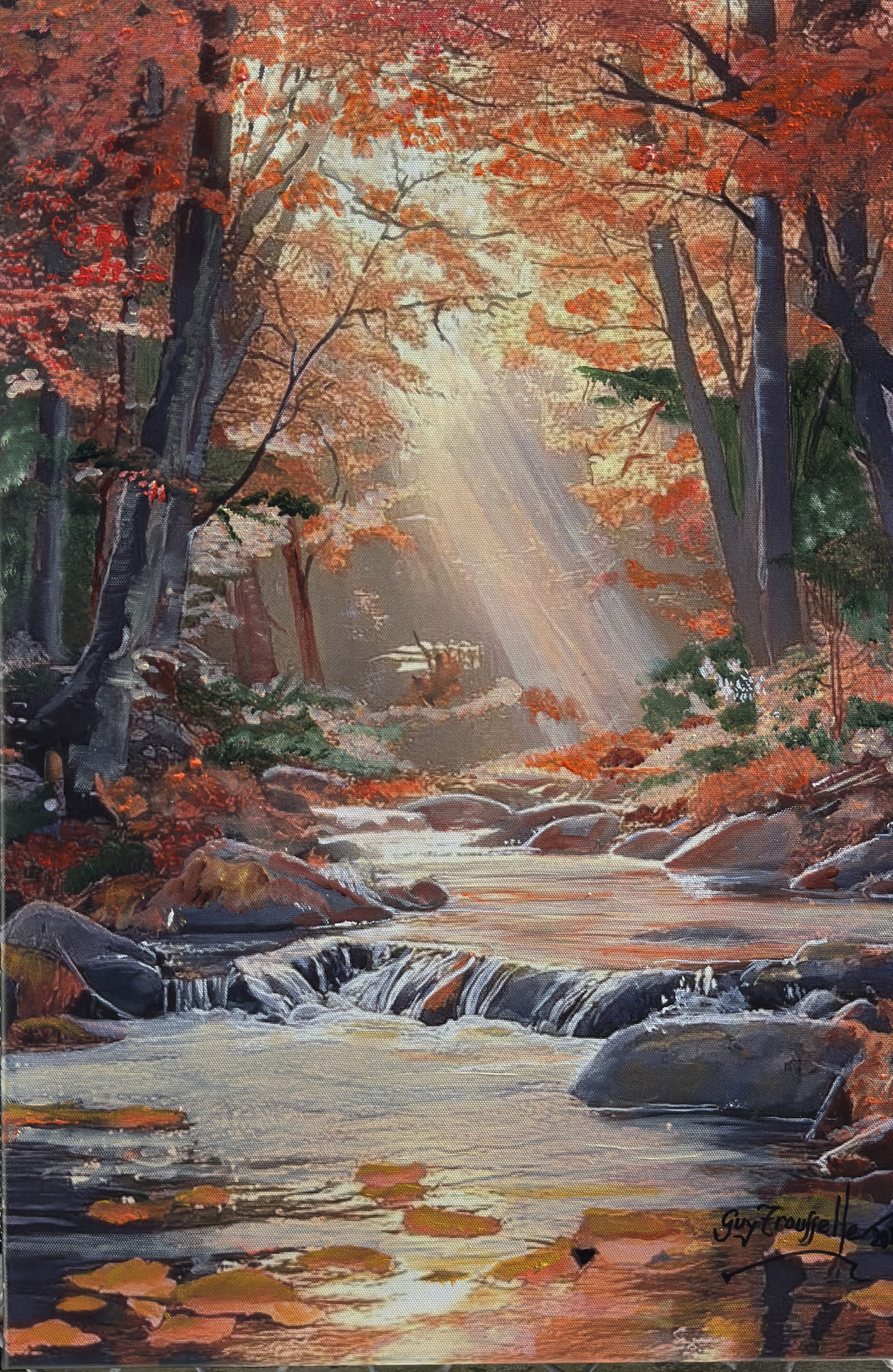 …Et au milieu coule une rivière… — œuvre de Guy Trousselle
