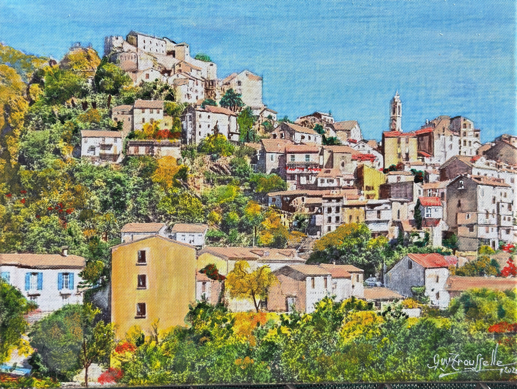 Corte, Corse — œuvre de Guy Trousselle