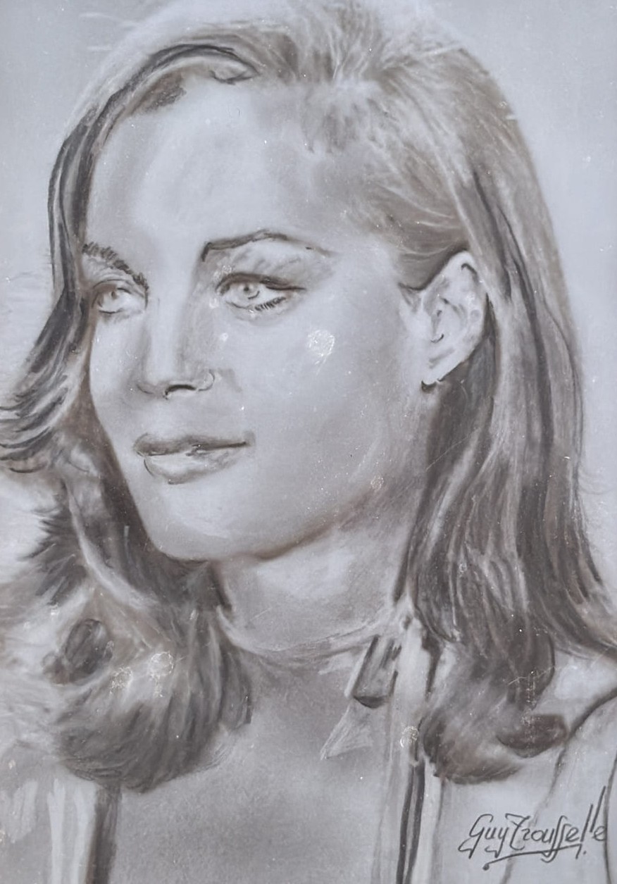 Portrait de Romy Schneider — œuvre de Guy Trousselle