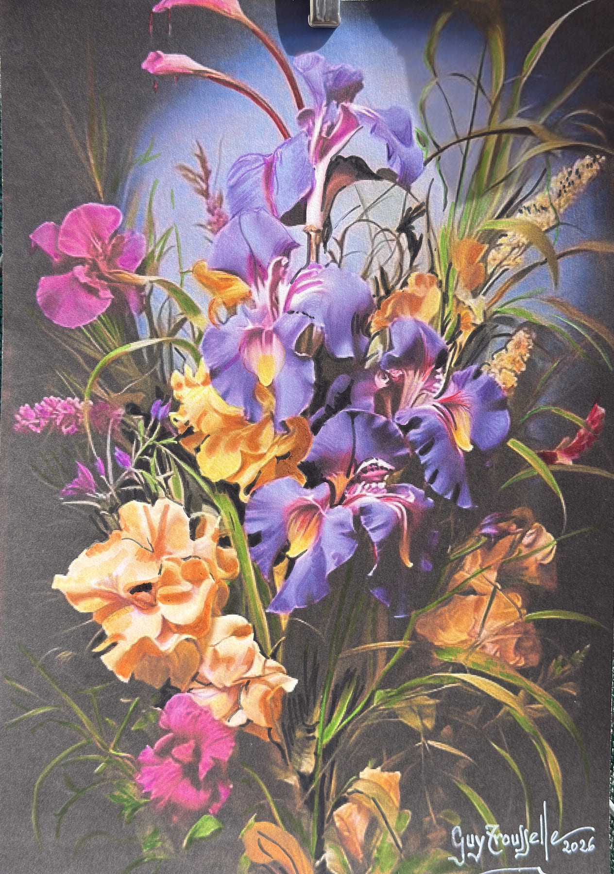 Les Iris — œuvre de Guy Trousselle