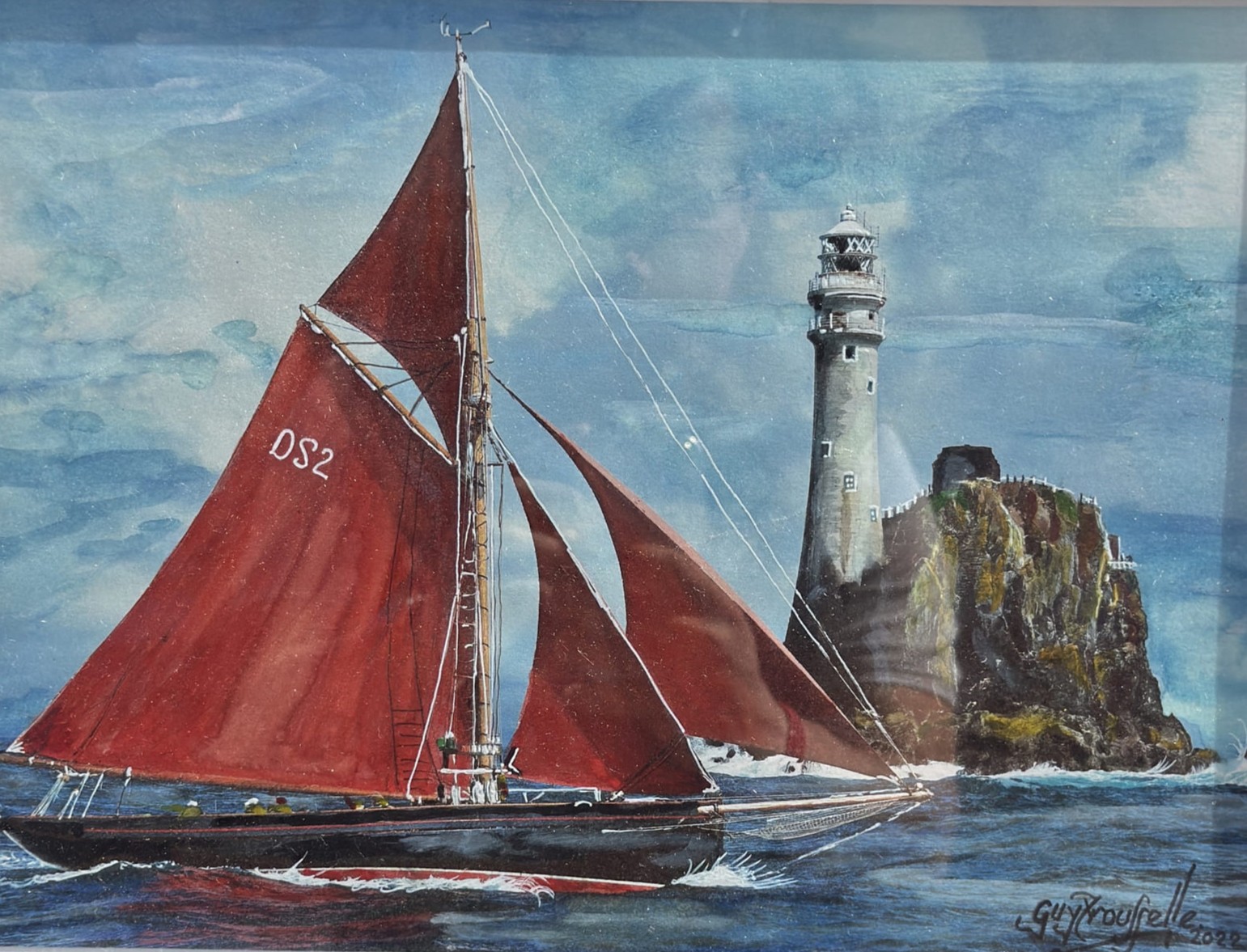 Le « Jolie Brise » au Fastnet — œuvre de Guy Trousselle