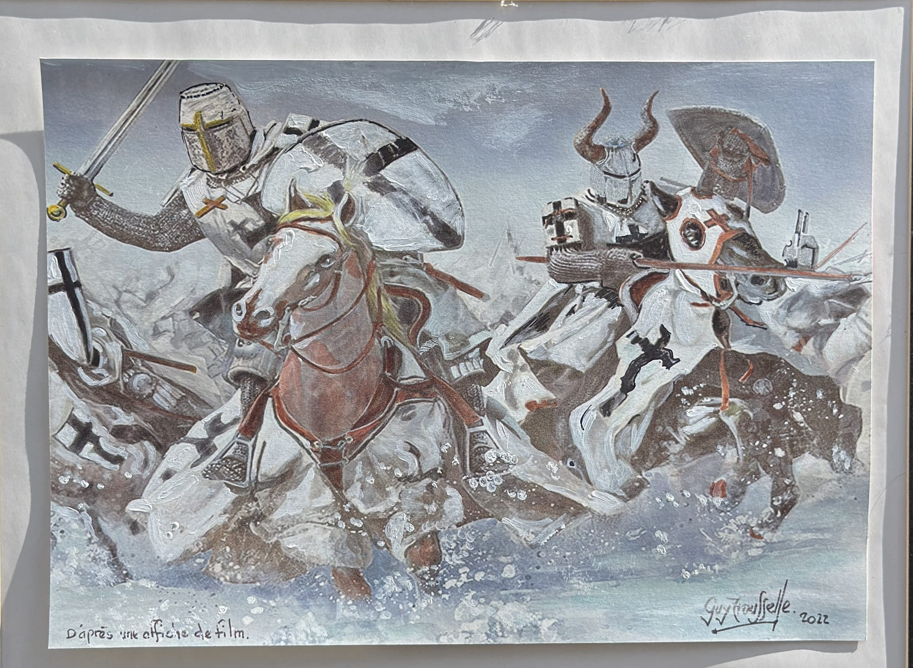 La charge fatale des chevaliers teutoniques — œuvre de Guy Trousselle