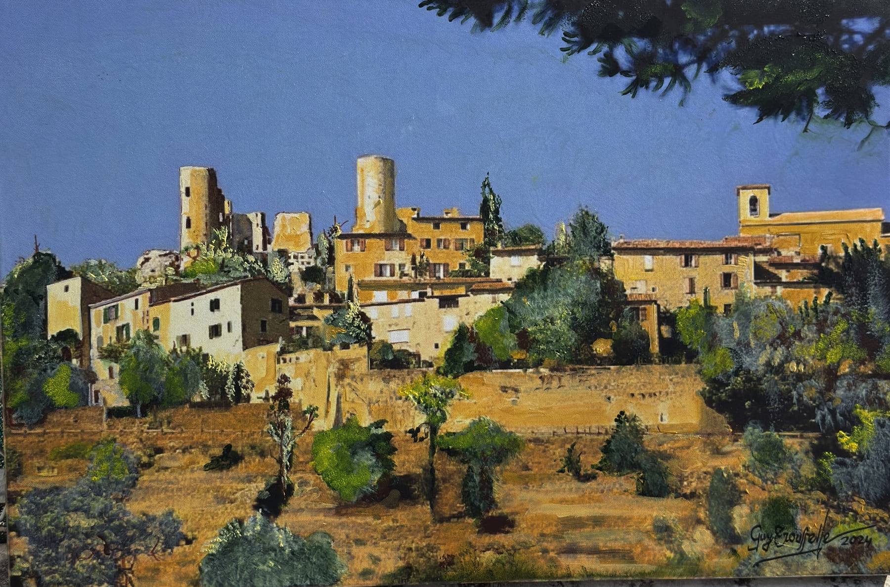 Village de Bargème (Var) — œuvre de Guy Trousselle