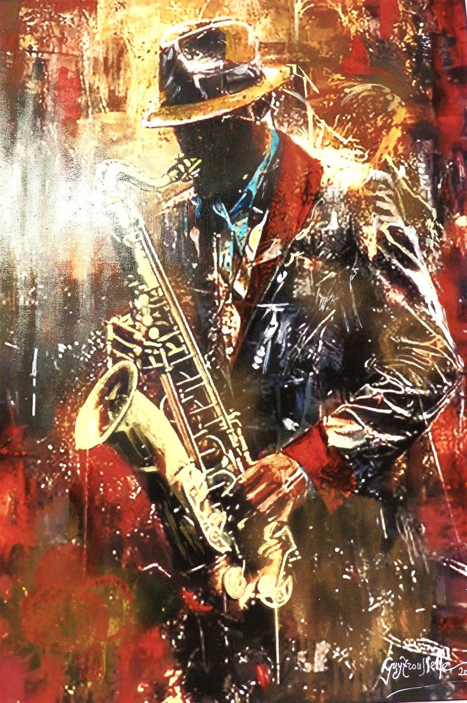 Le Saxophoniste — œuvre de Guy Trousselle