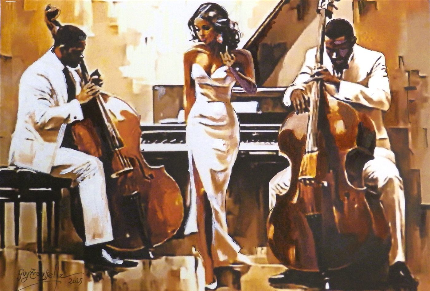 Le Trio jazzy — œuvre de Guy Trousselle