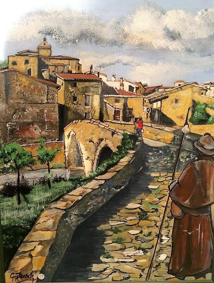 Monreal, sur le Camino — œuvre de Guy Trousselle